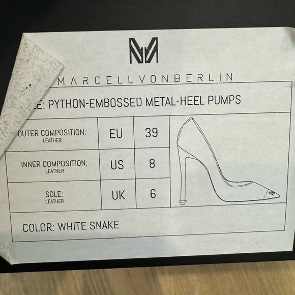Marcell von Berlin Designer Snakeskin High Heels - Picture 6 of 6